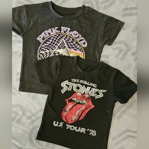 The Rolling Stones Black Kids Tee with Red Graphic